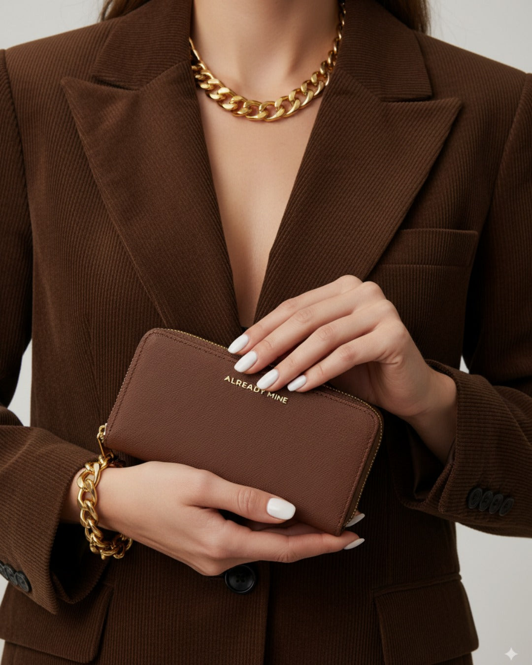 Brown Manifestation Wallet – Stability & Grounding