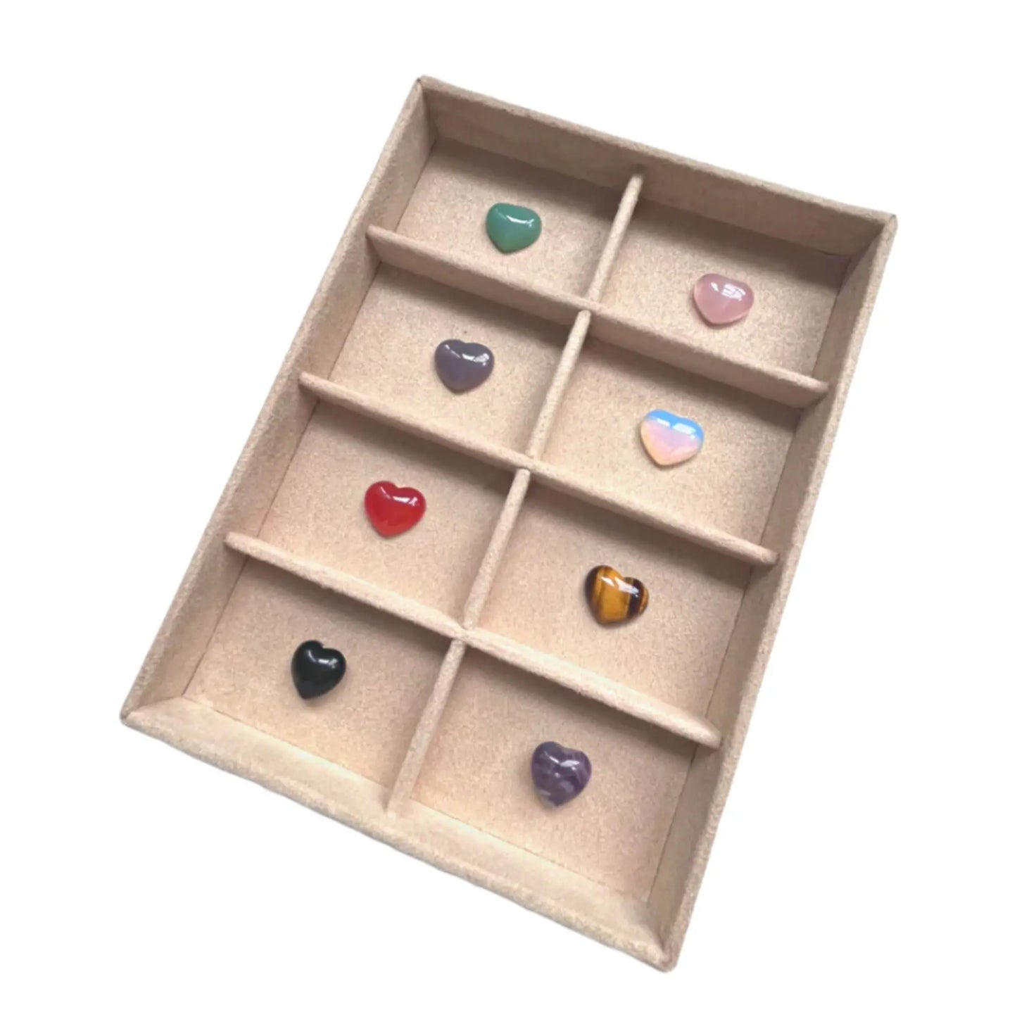 Heart Shaped Manifestation Crystals Healing Stones with Affirmation Card