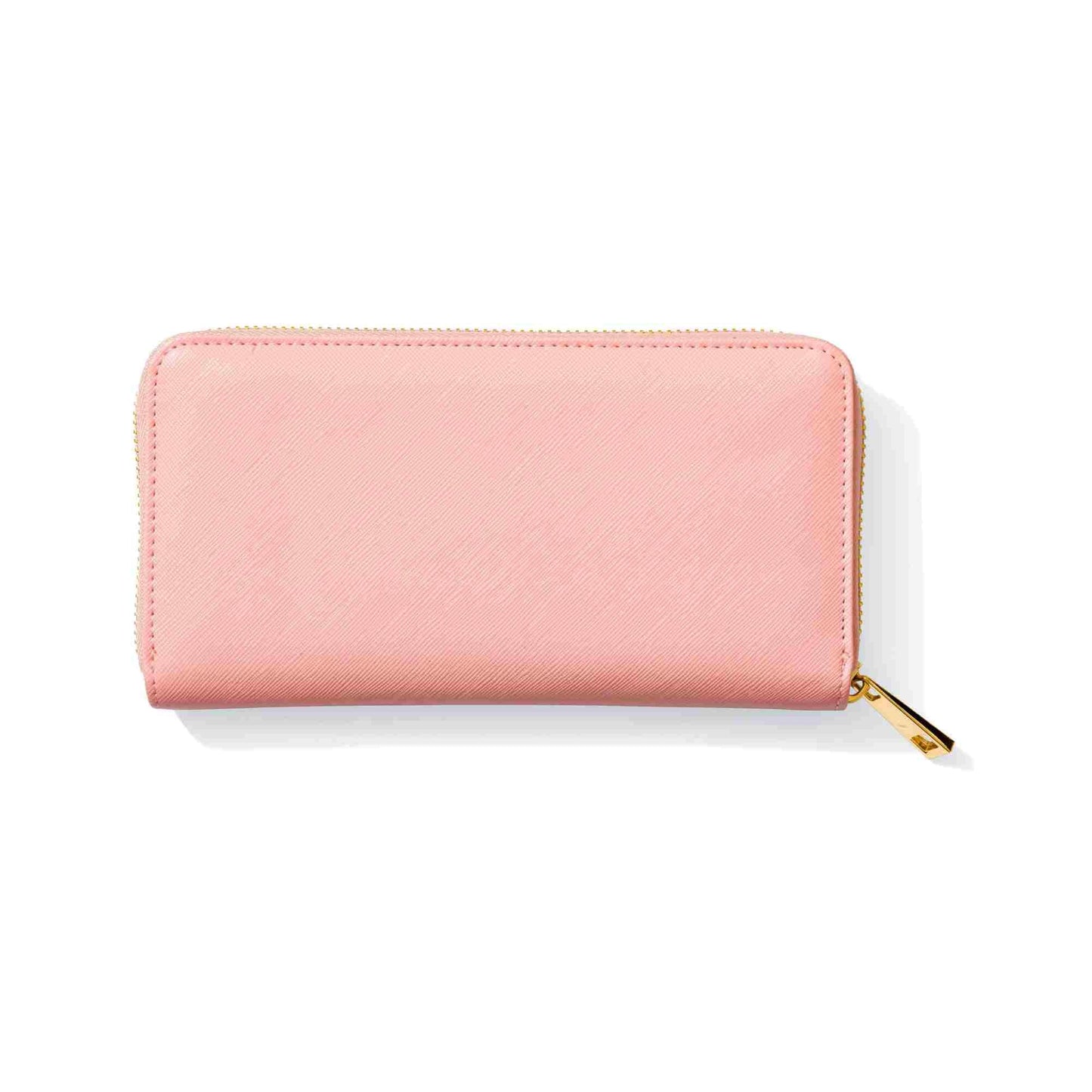Luxury vegan leather wallet in pink, infused with Feng Shui energy for prosperity and success.