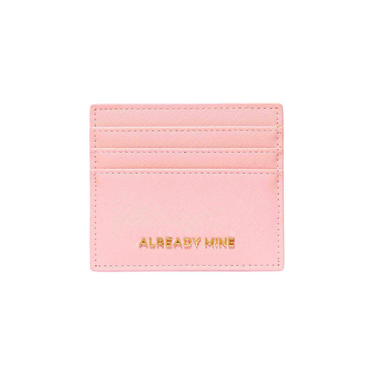 Signature Pink Manifestation Card Holder Vegan Leather Abundance Tool