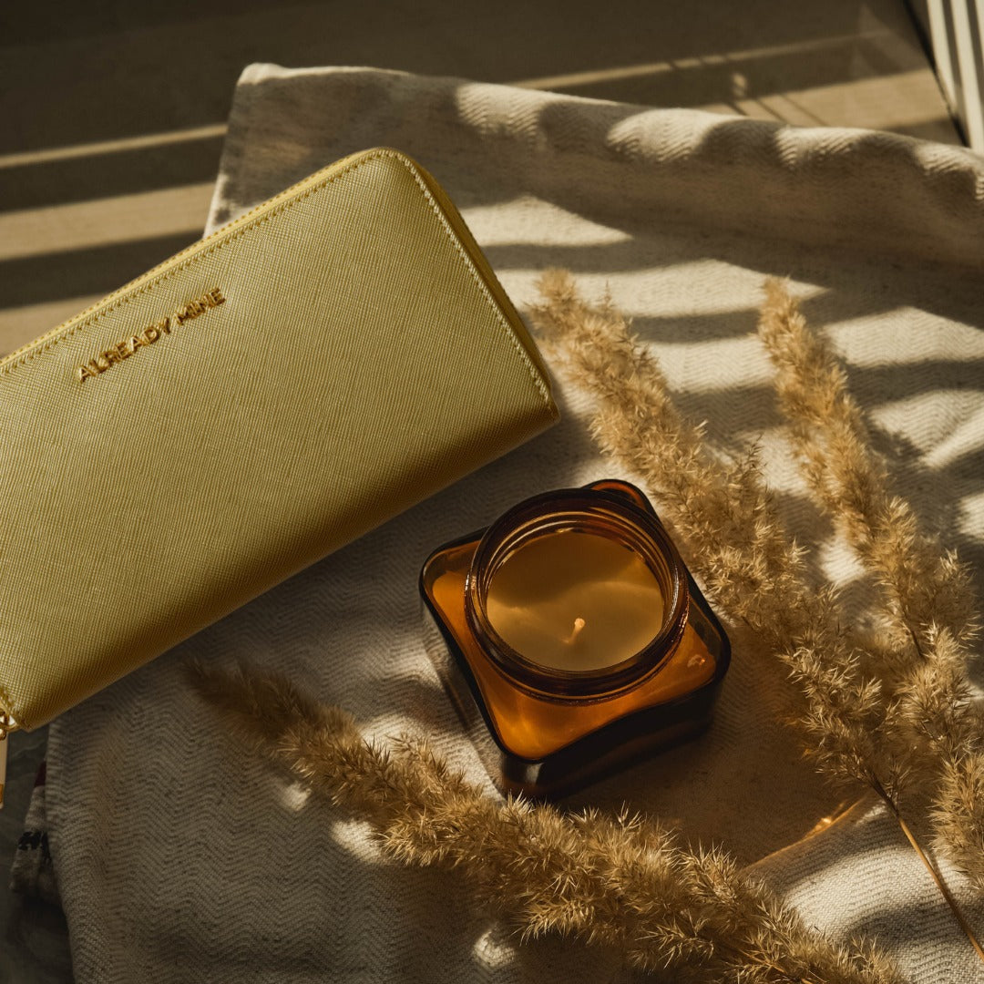 Gold manifestation wallet intentional lifestyle feng shui brand